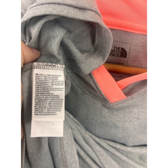 The North Face FlashDry Hooded Long Sleeve Top Gray Coral Women’s XL - Picture 7 of 8